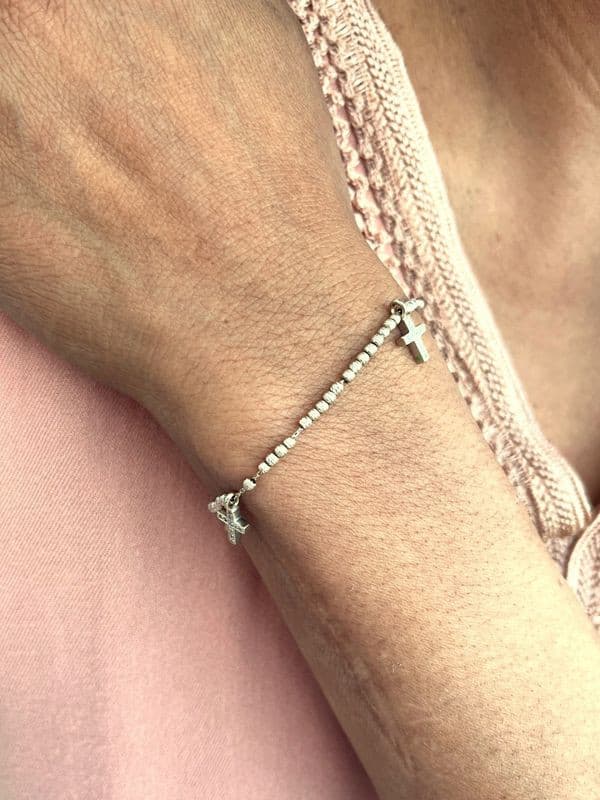 BRACELET CROIX DIAMANTÉES — vue 2