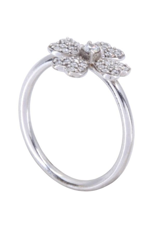 BAGUE TRÈFLE DIAMANTS — vue 4