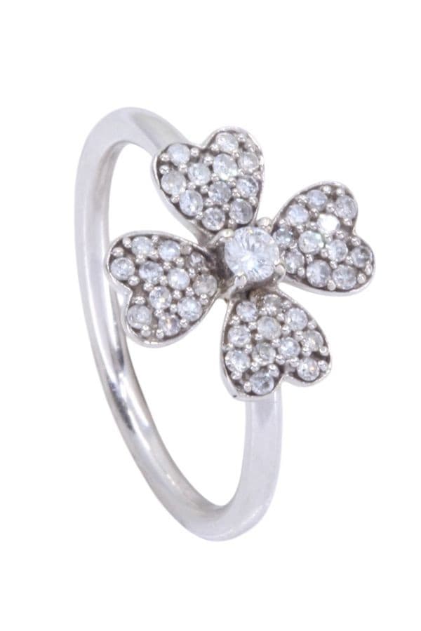 BAGUE TRÈFLE DIAMANTS — vue 5
