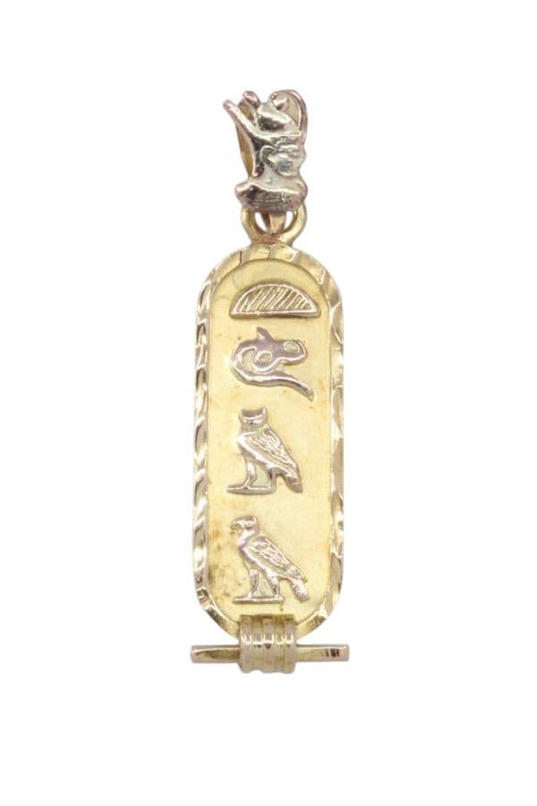 PENDENTIF CARTOUCHE ÉGYPTIEN — vue 1