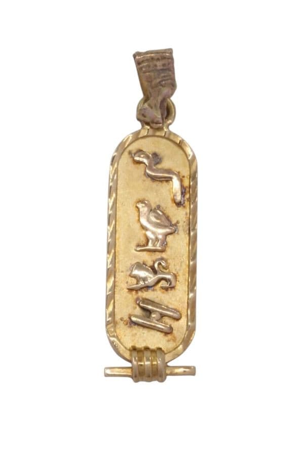 PENDENTIF CARTOUCHE EGYPTIEN — vue 1