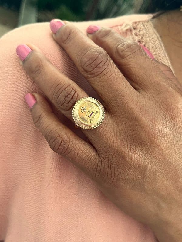 BAGUE AUGIS MÉDAILLE D'AMOUR — vue 2