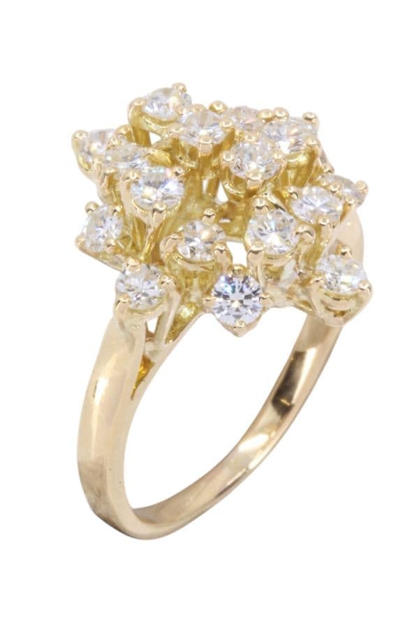 BAGUE FLEUR DIAMANTS ANNÉES 50' — vue 3