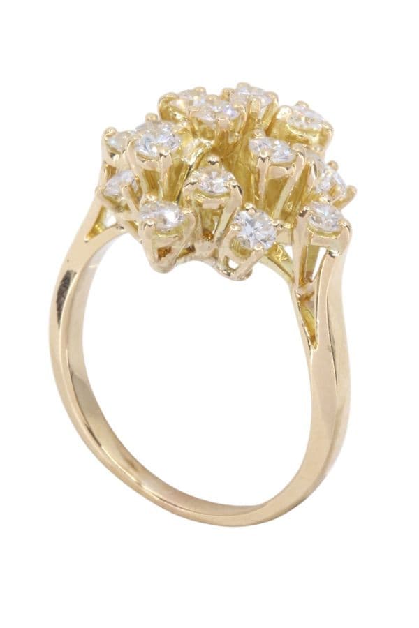 BAGUE FLEUR DIAMANTS ANNÉES 50' — vue 4