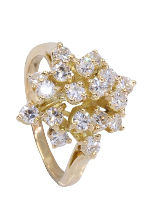 BAGUE FLEUR DIAMANTS ANNÉES 50' — vue 5