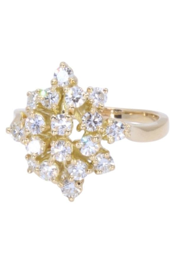 BAGUE FLEUR DIAMANTS ANNÉES 50' — vue 6