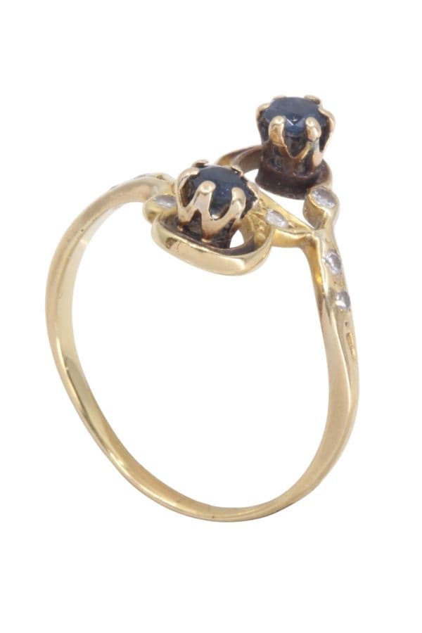 BAGUE TOI ET MOI SAPHIRS ET DIAMANTS — vue 4