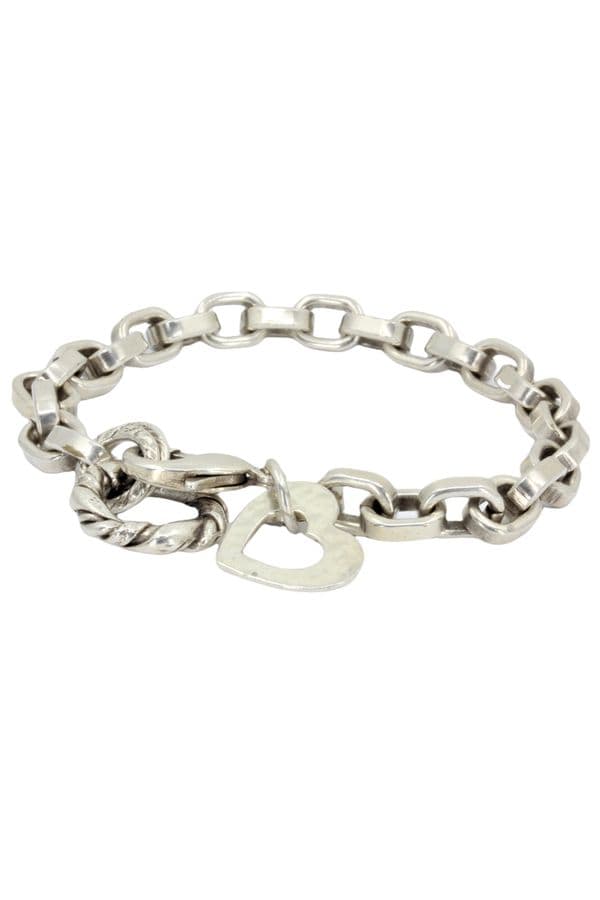 BRACELET MAILLE FORÇAT AVEC PAMPILLES — vue 1