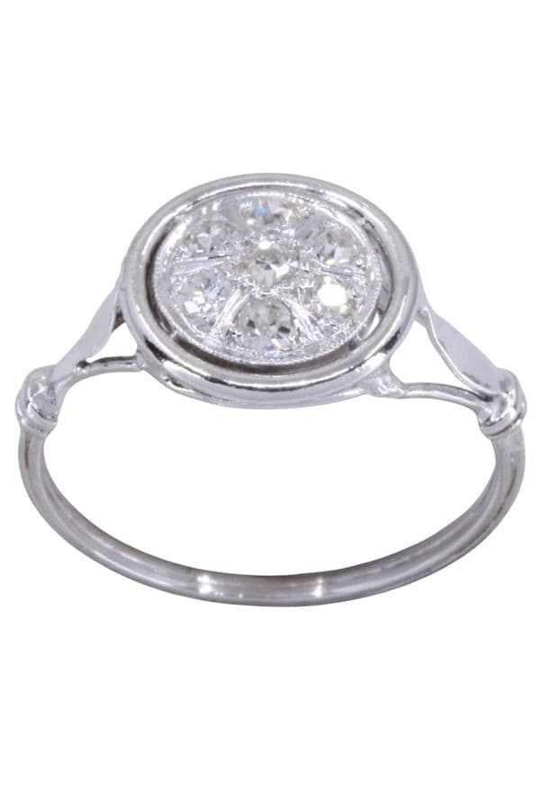 BAGUE ANCIENNE DIAMANTS — vue 1
