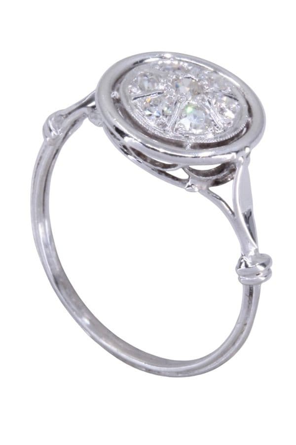 BAGUE ANCIENNE DIAMANTS — vue 4