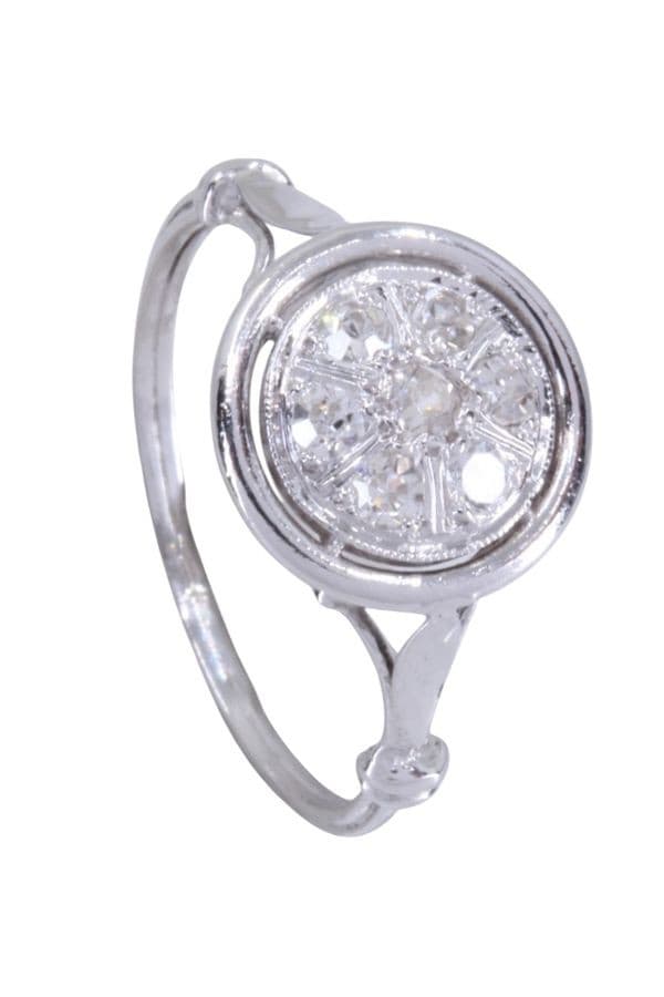 BAGUE ANCIENNE DIAMANTS — vue 5