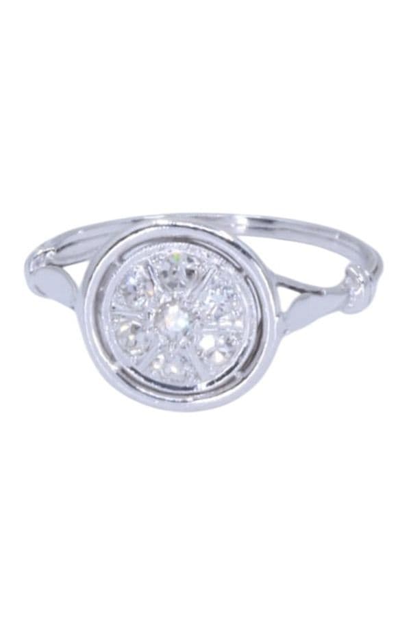 BAGUE ANCIENNE DIAMANTS — vue 6