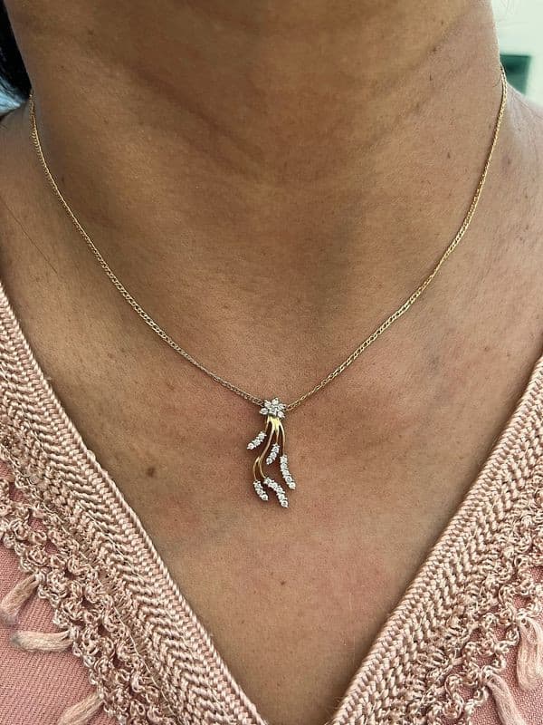 PENDENTIF MÉDUSE DIAMANTS — vue 2