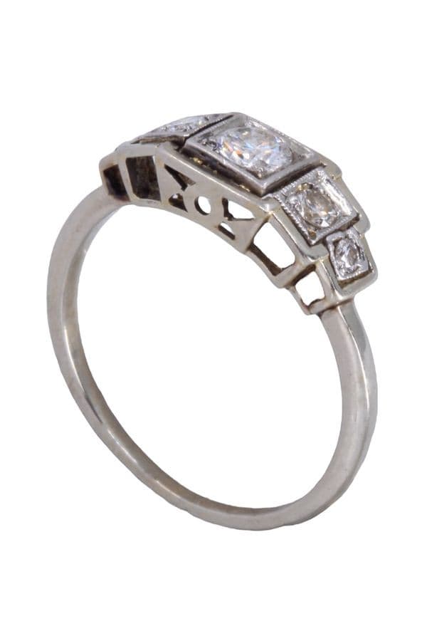 BAGUE JARRETIÈRE ART-DÉCO DIAMANTS — vue 4