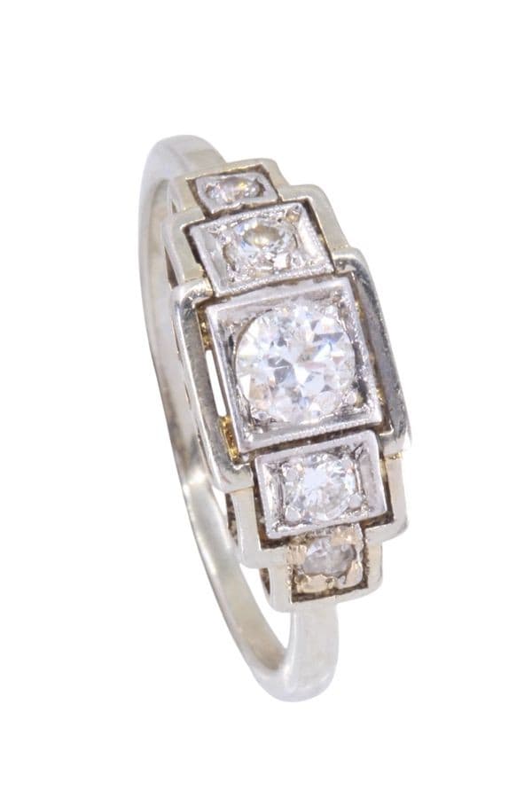 BAGUE JARRETIÈRE ART-DÉCO DIAMANTS — vue 5