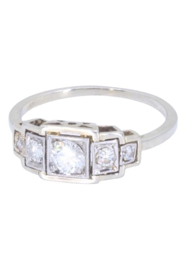 BAGUE JARRETIÈRE ART-DÉCO DIAMANTS — vue 6