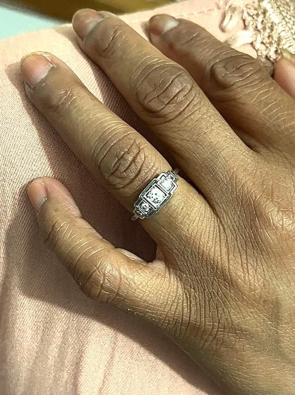 BAGUE JARRETIÈRE ART-DÉCO DIAMANTS — vue 2