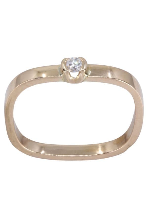SOLITAIRE CARRÉ DIAMANT — vue 1