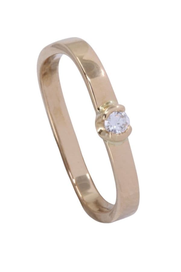 SOLITAIRE CARRÉ DIAMANT — vue 5