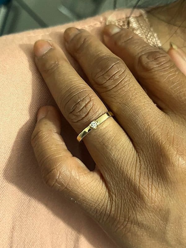 SOLITAIRE CARRÉ DIAMANT — vue 2