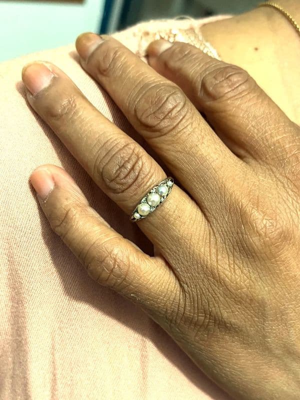 BAGUE JARRETIÈRE PERLES — vue 2