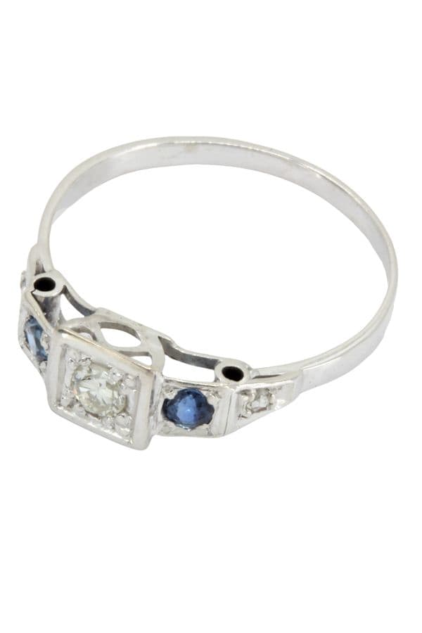 BAGUE ART-DÉCO DIAMANTS — vue 2