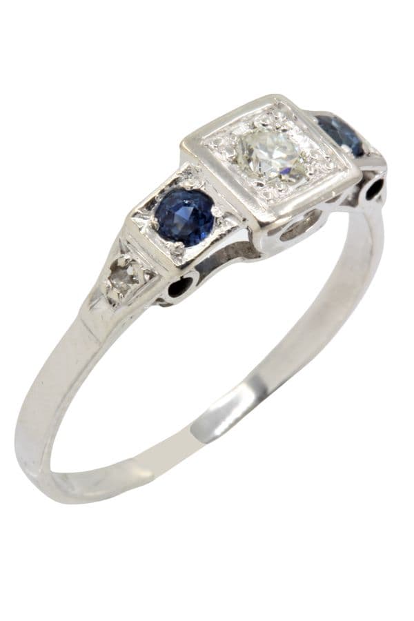 BAGUE ART-DÉCO DIAMANTS — vue 3