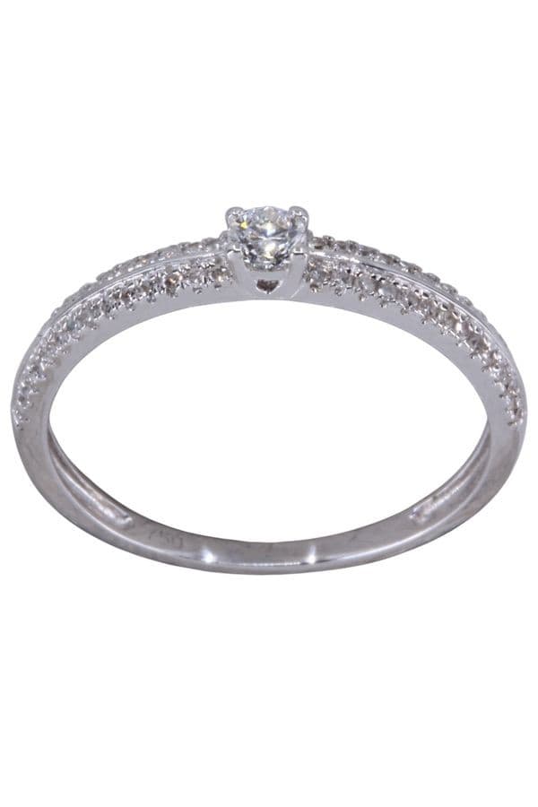 BAGUE MODERNE DIAMANTS — vue 1