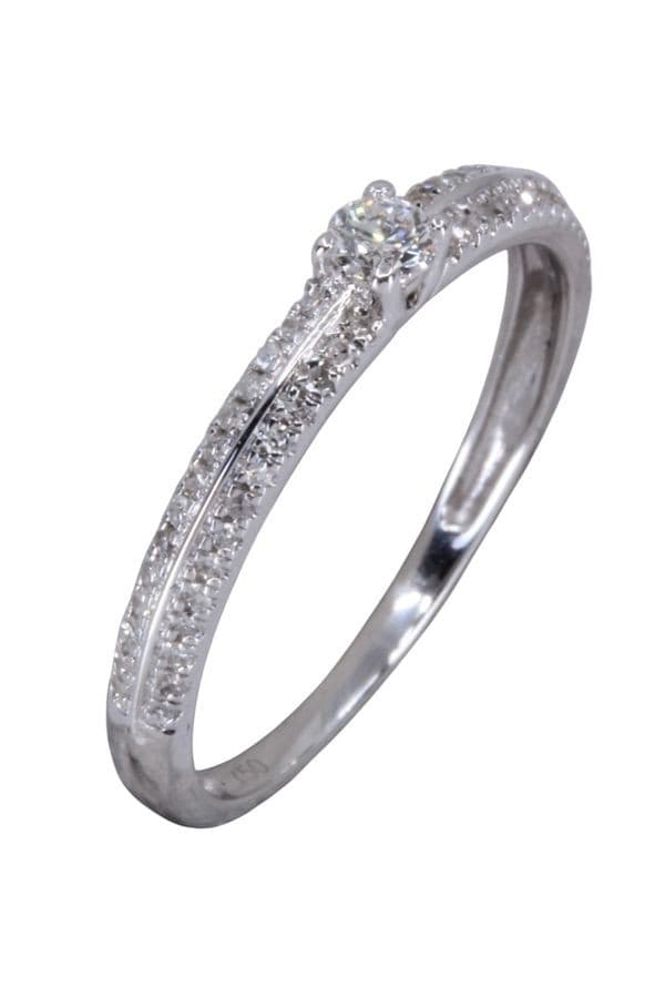 BAGUE MODERNE DIAMANTS — vue 3