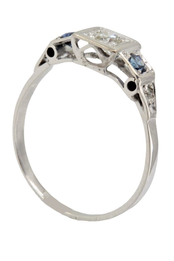 BAGUE ART-DÉCO DIAMANTS — vue 4