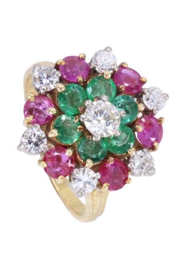 BAGUE TUTTI FRUTTI DIAMANTS — vue 5