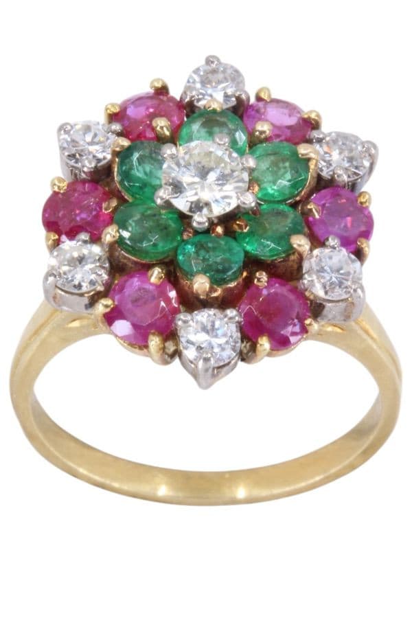 BAGUE TUTTI FRUTTI DIAMANTS — vue 1