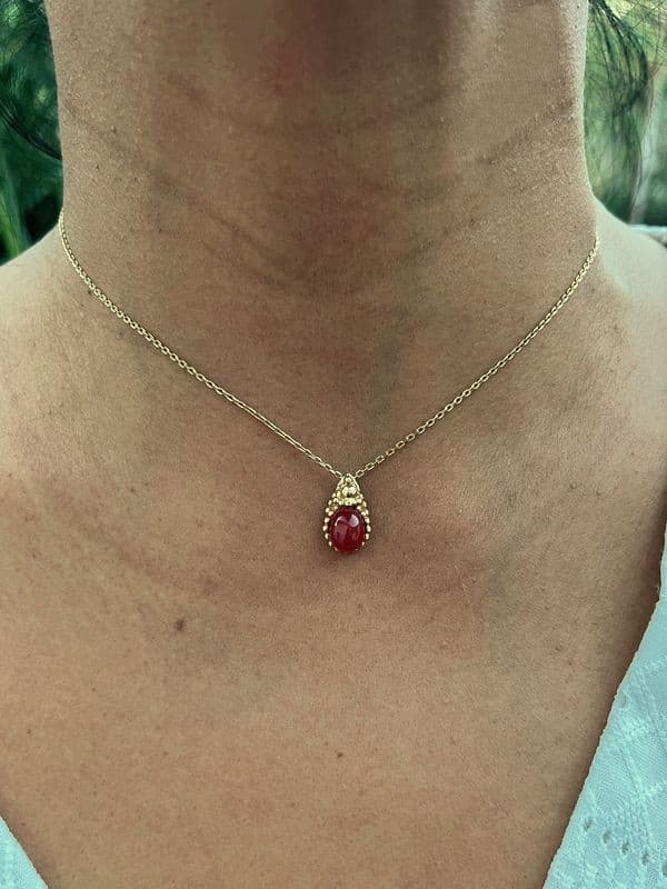 COLLIER MODERNE CORNALINE — vue 2