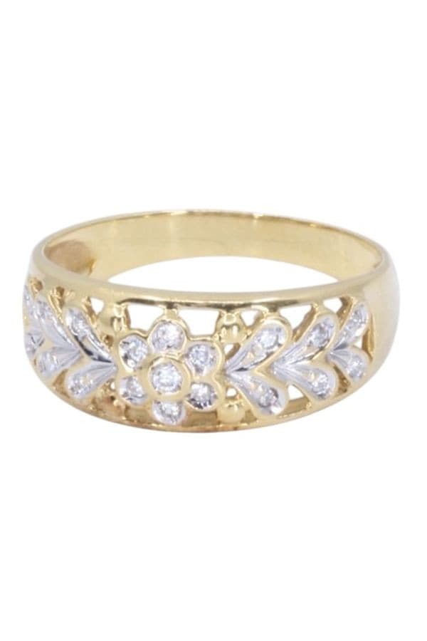 BAGUE FLEUR AJOURÉE DIAMANTS — vue 6