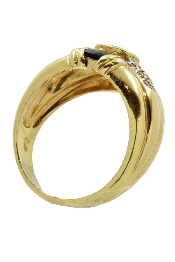 BAGUE SAPHIRS ET DIAMANTS — vue 5