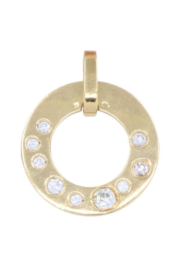 PENDENTIF MODERNE DIAMANTS — vue 1