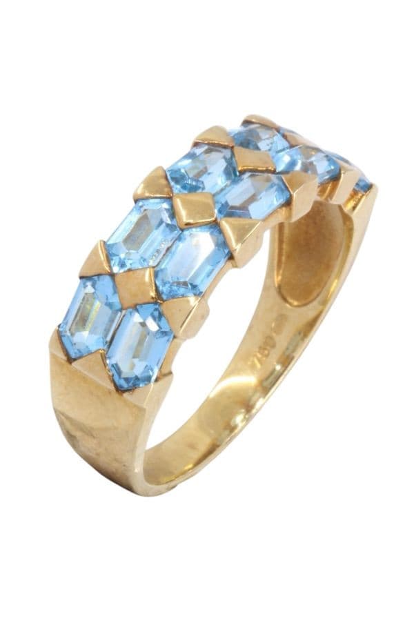 BAGUE MODERNE TOPAZES — vue 3