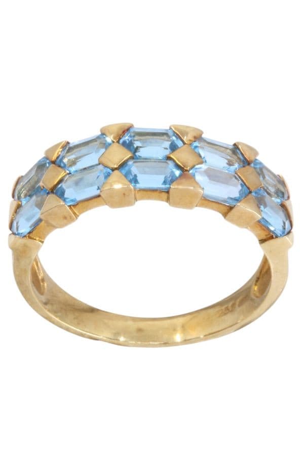 BAGUE MODERNE TOPAZES — vue 1