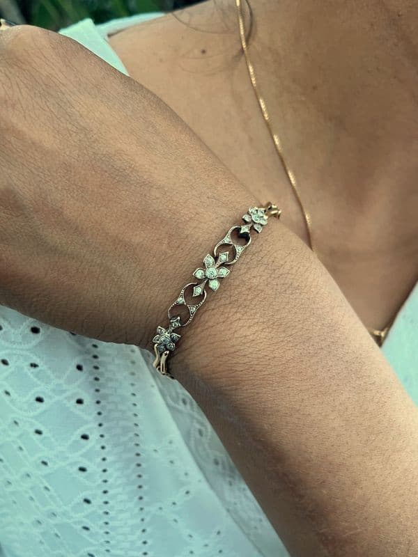 BRACELET DIAMANTS ART-NOUVEAU — vue 2