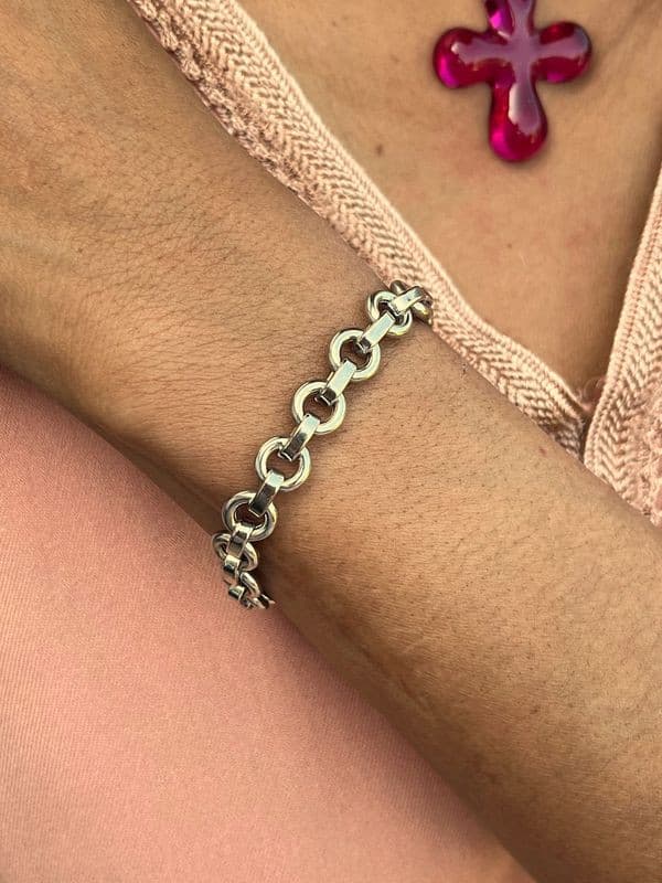 BRACELET MAILLE RONDE MODERNE — vue 2