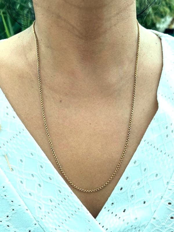 CHAINE ANCIENNE MAILLE JASERON DOUBLE — vue 2