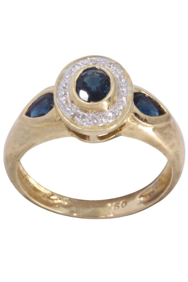 BAGUE SAPHIRS ET DIAMANTS