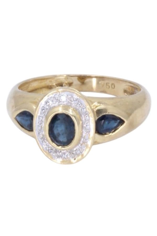 BAGUE SAPHIRS ET DIAMANTS — vue 6