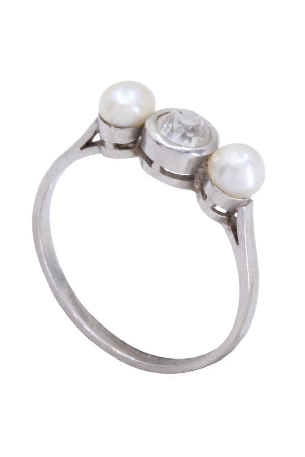 BAGUE ART-DÉCO DIAMANT — vue 4