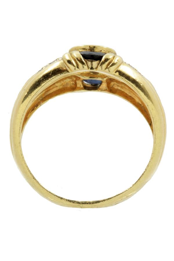 BAGUE SAPHIRS ET DIAMANTS — vue 6