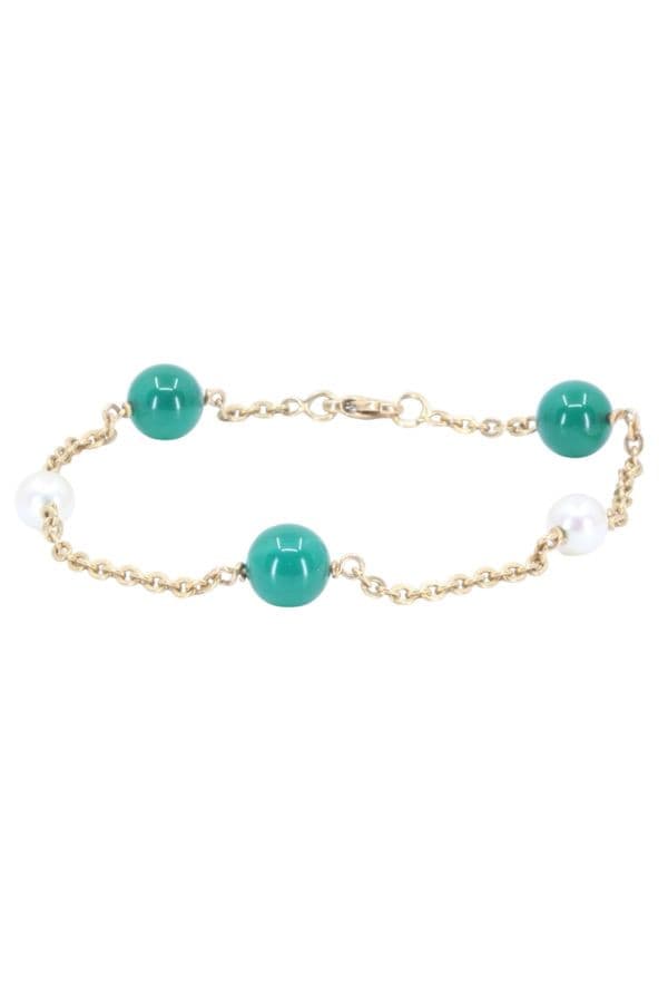 BRACELET PERLES ET AVENTURINES — vue 1