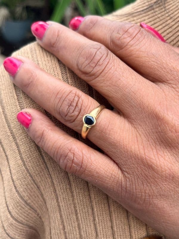 BAGUE JONC SAPHIR — vue 2