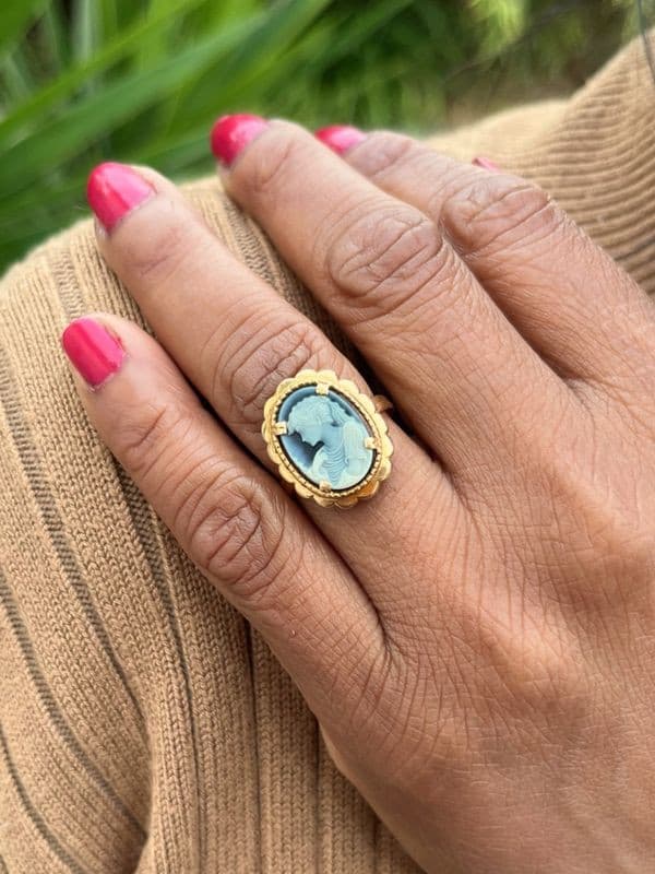 BAGUE ANCIENNE CAMÉE — vue 2