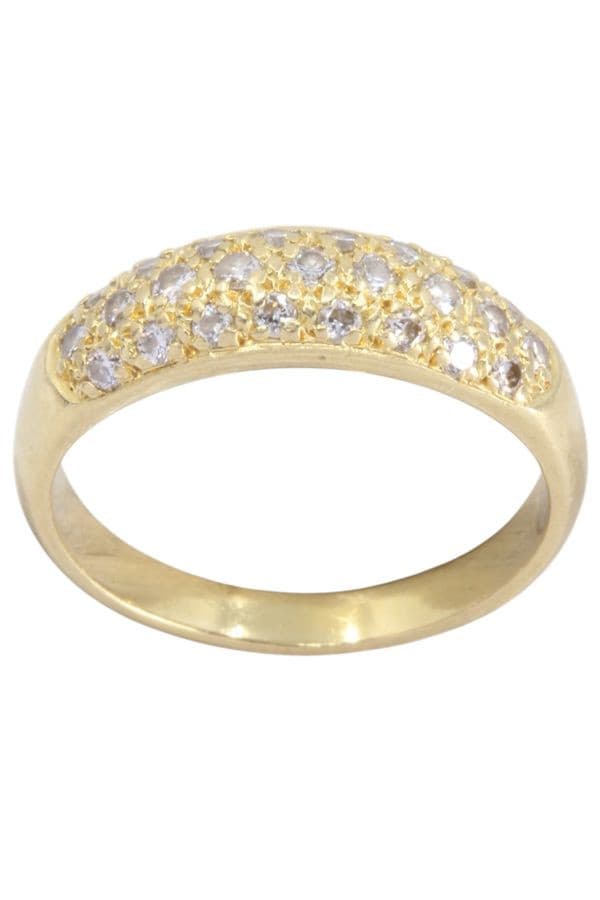 BAGUE JONC PAVAGE DIAMANTS — vue 1