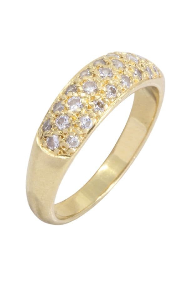 BAGUE JONC PAVAGE DIAMANTS — vue 3